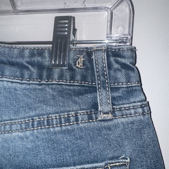 Juicy Couture NWT Pink JC Belt Look Scarf Med Blue Destroyed Venice Jeans Sz‎ 28 - Picture 9 of 11